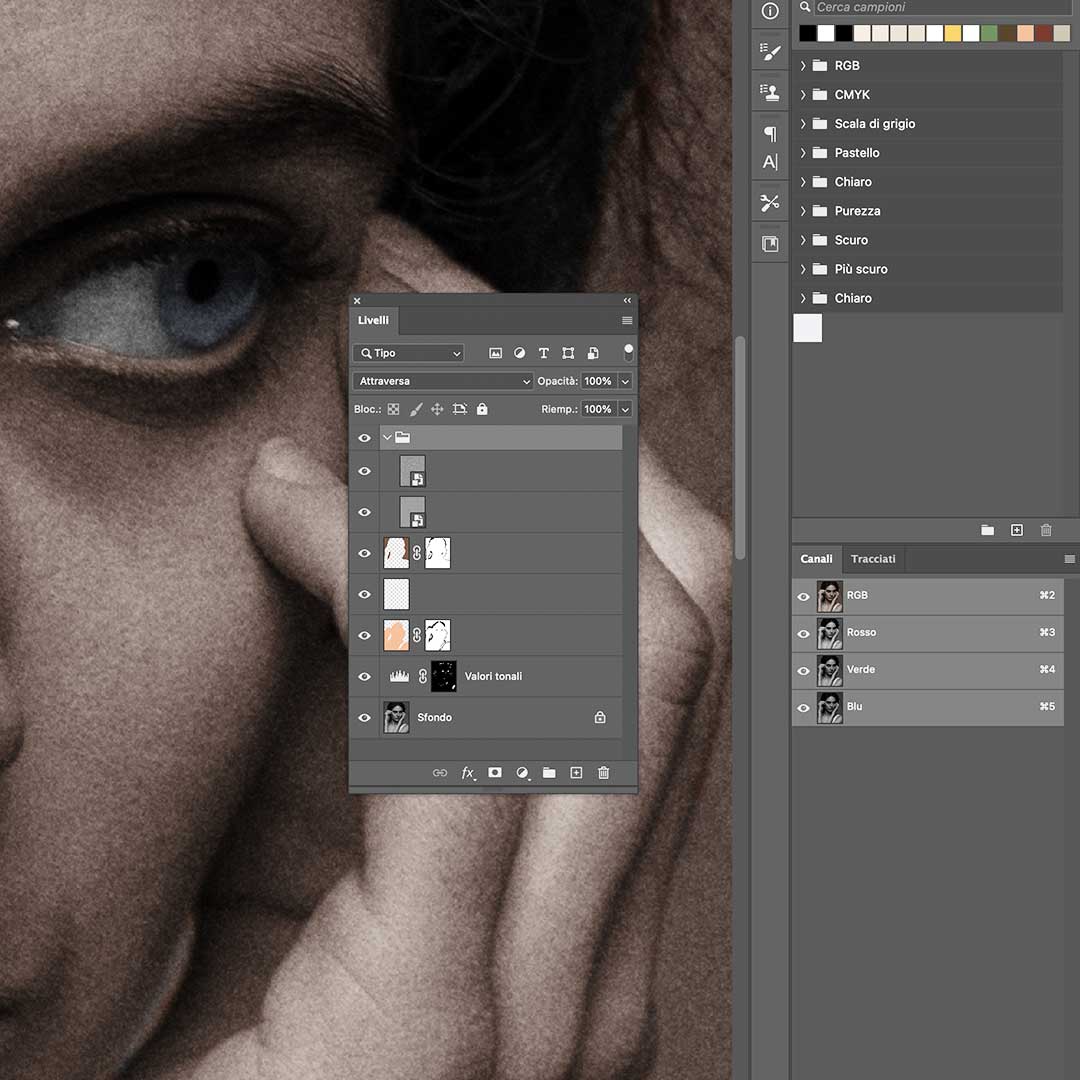Photoshop e livelli di regolazione per la realizzazione del ritratto pittorico digitale